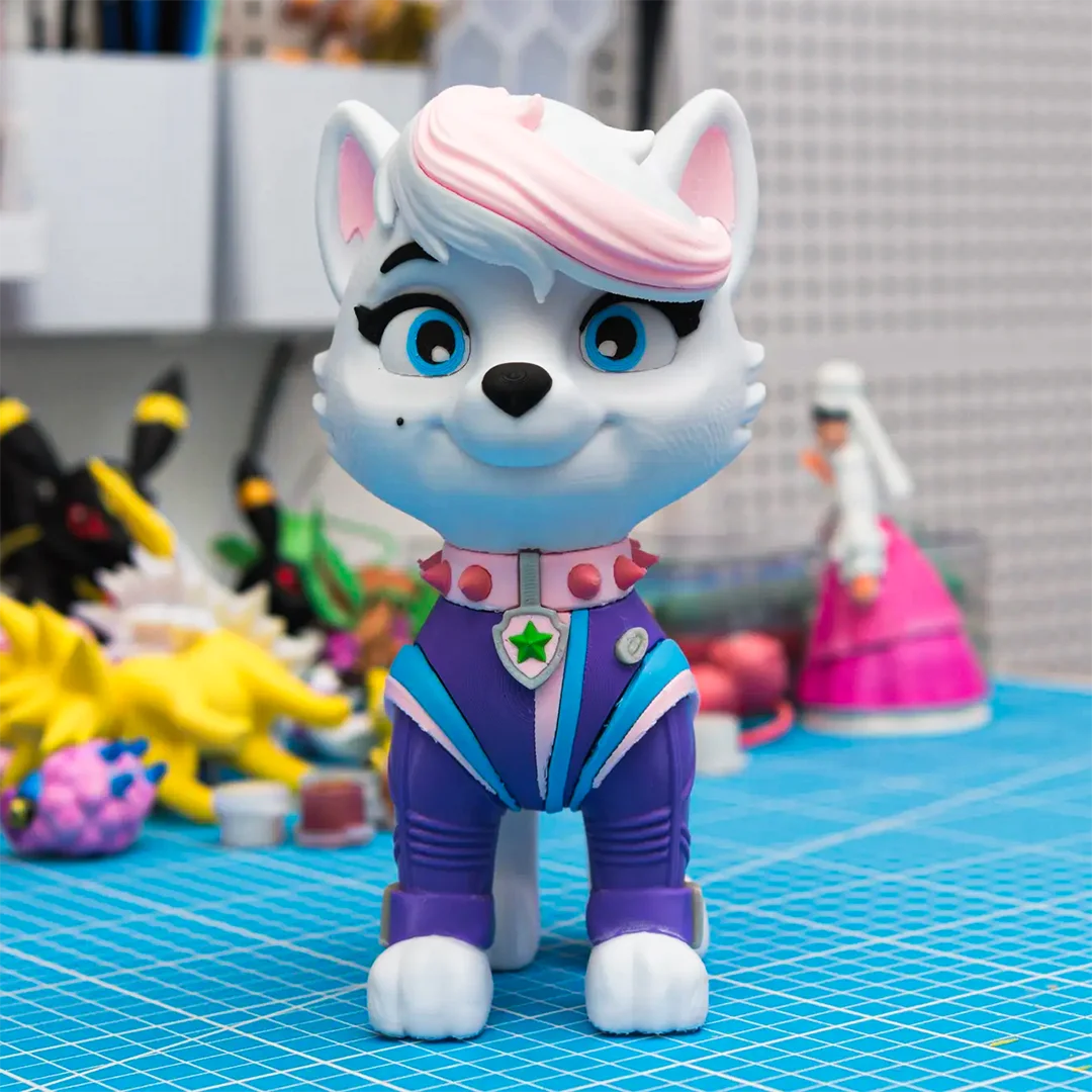Figura de Roxi de PAW Patrol impresa en 3D por BlackForge, foto 2