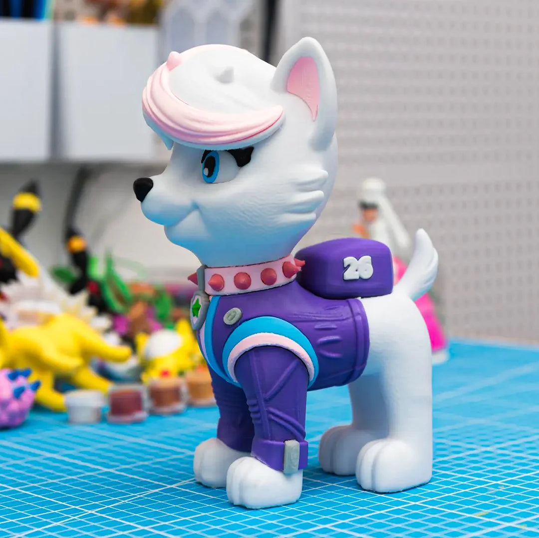 Figura de Roxi de PAW Patrol impresa en 3D por BlackForge, foto 4